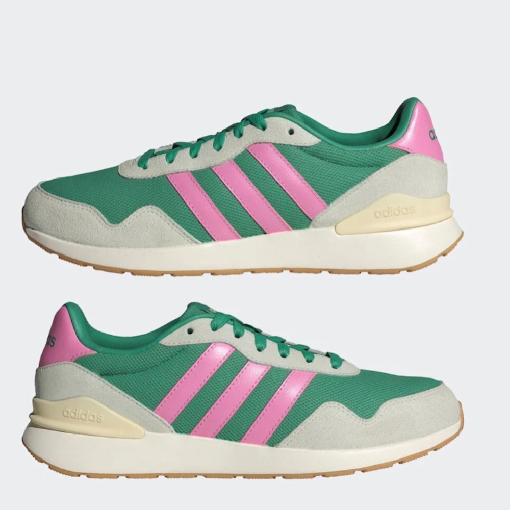 Adidas Women's Sneakers in Green and Pink